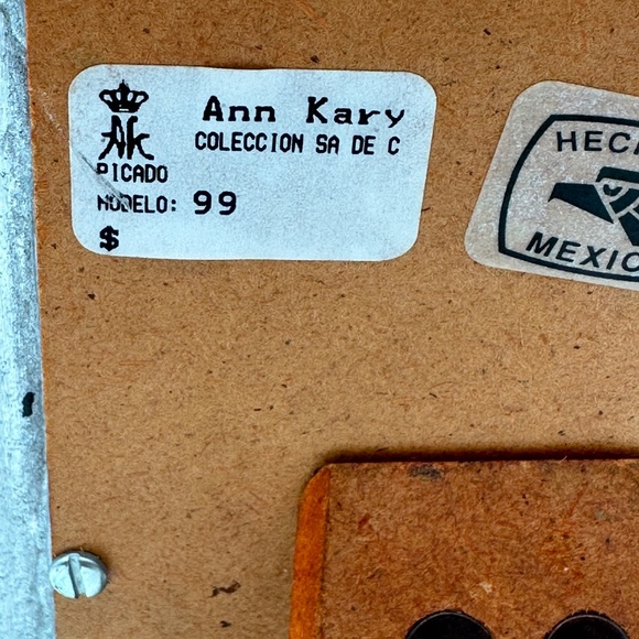 Ann Kary Pewter Picture Frame Hand-Made In Mexico 11" x 7.5" Easel Wood Back - Picture 9 of 12